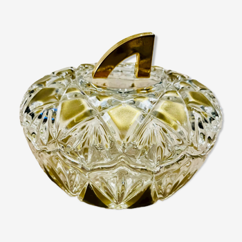 Glass and brass candy box