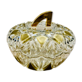 Glass and brass candy box