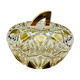 Glass and brass candy box