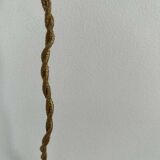 Modernist art deco desk lamp, chromed metal and wood, France 1930