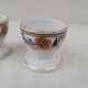 Porcelain egg cups MLV, geometric design, 1930s