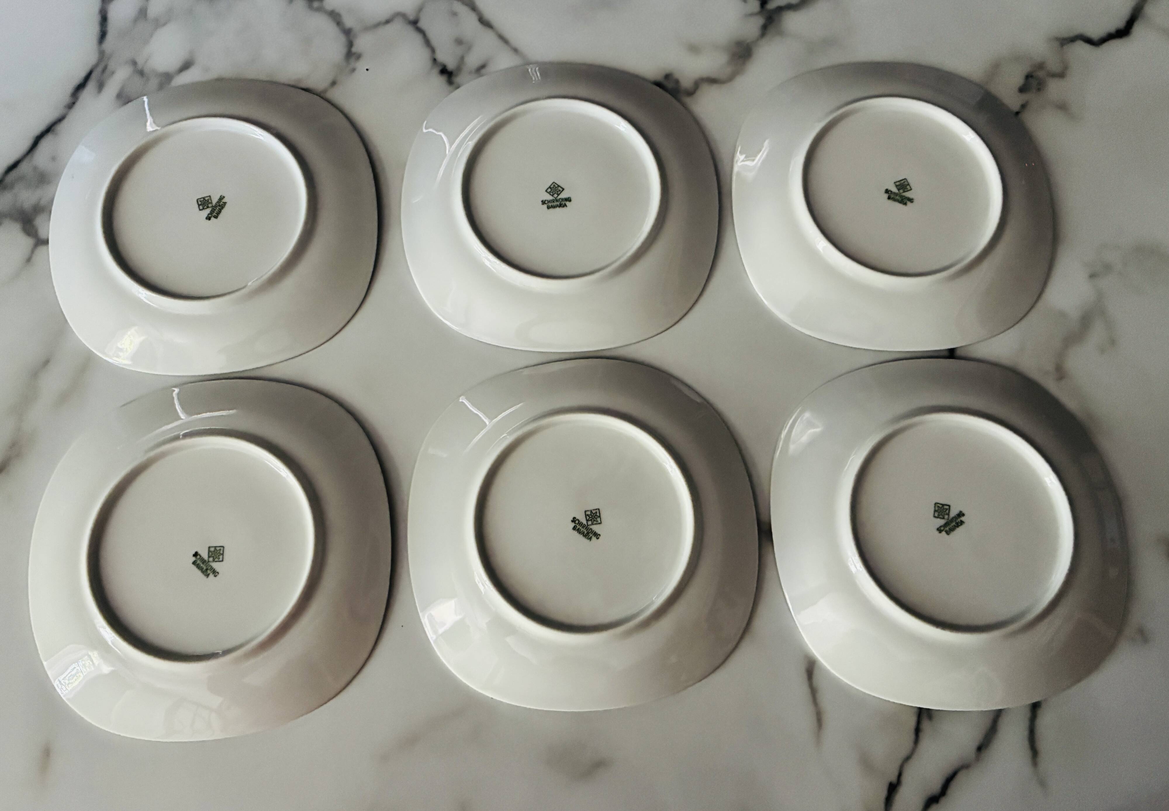 Dessert plates porcelain Schirnding Bavaria