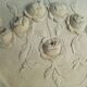Louis XVI pediment with plaster low relief roses