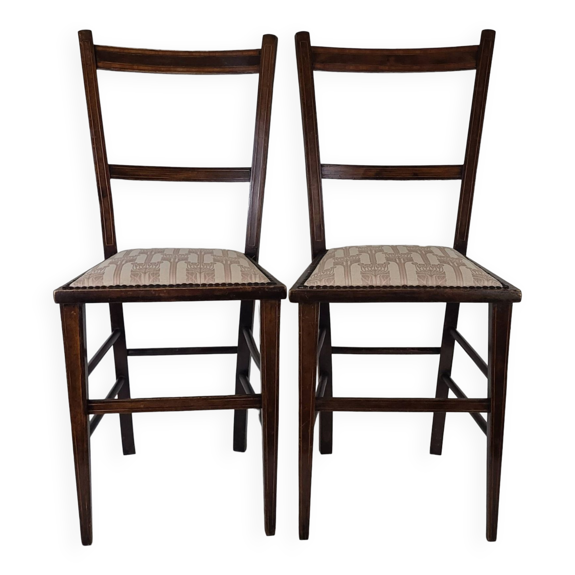 Pair of art nouveau english style chairs