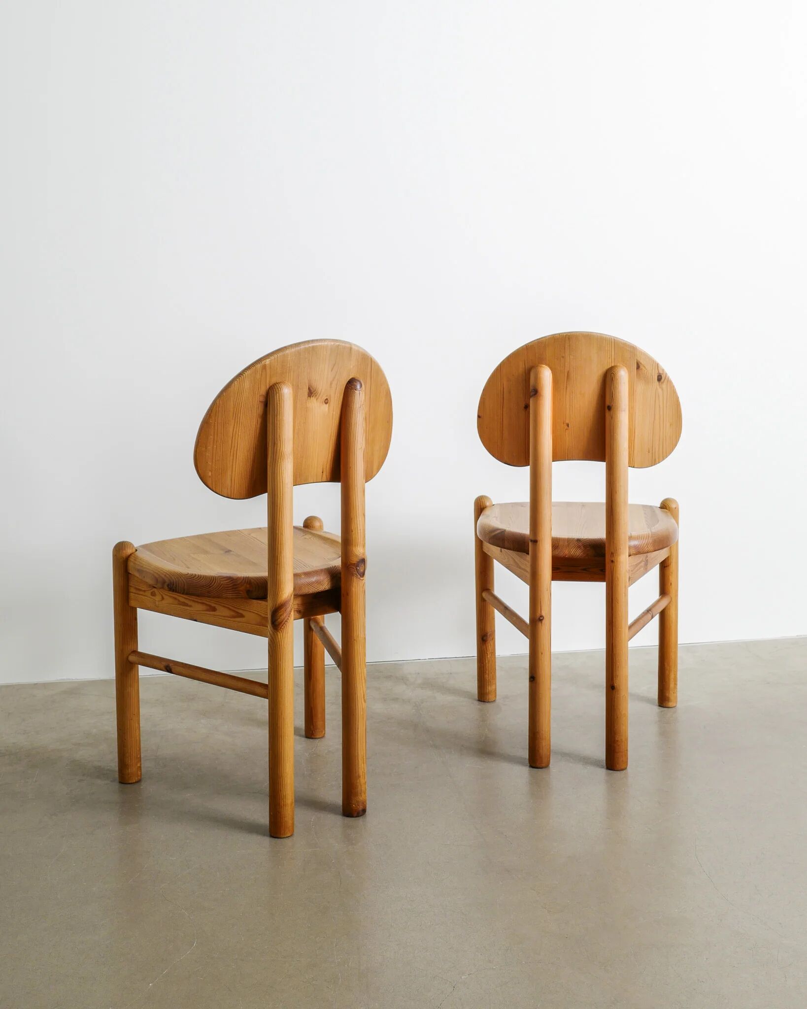 DANISH WOODEN DINING CHAIRS PINE BY RAINER DAUMILLER, 1970s