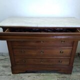 Old chest of drawers with marble