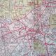 Vintage map 1970 Paris and its suburbs 75x55cm duplex
