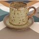Espresso cups in rockstone model japan