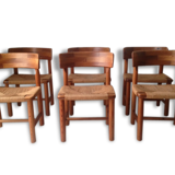 Set of 6 chairs in spruce, Danish design