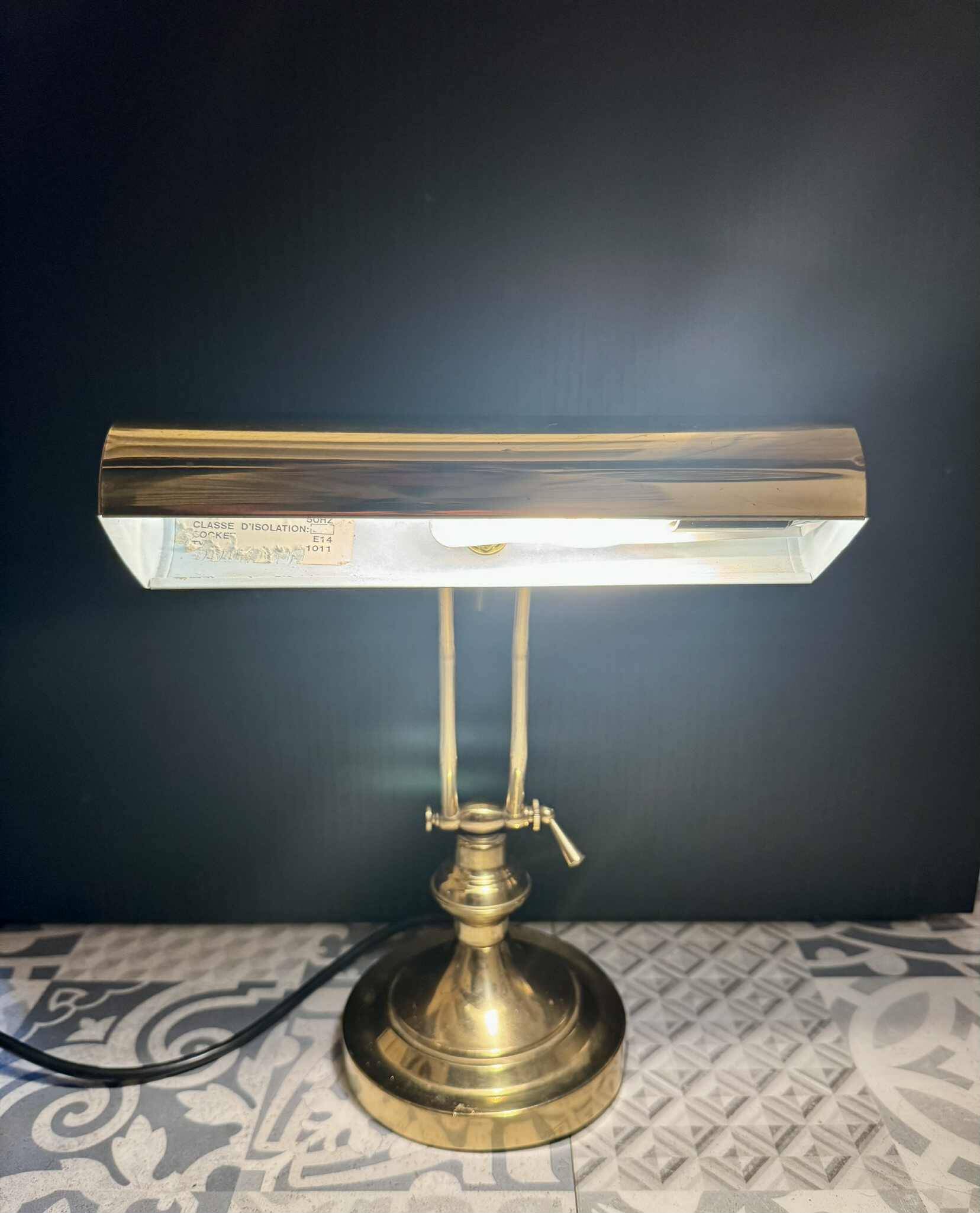 60s brass notary lamp