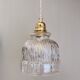 Suspension globe vintage en verre
