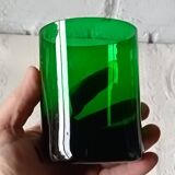 4 grands verres 33 cl verts vintage france