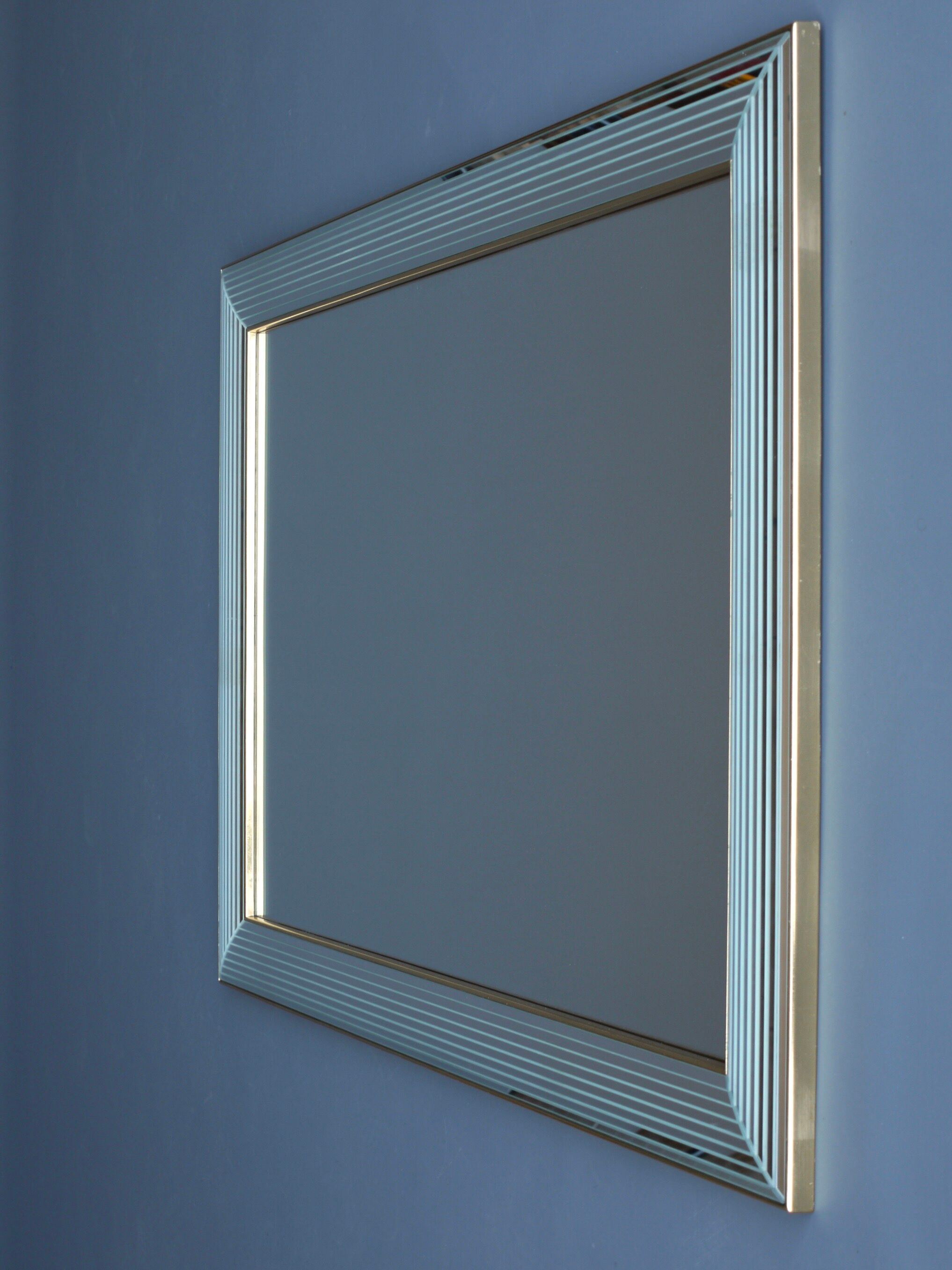 Miroir mural belge vintage par deknudt, années 1980