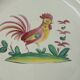 Luneville Saint Clement earthenware plate decorated with rooster late 19th century