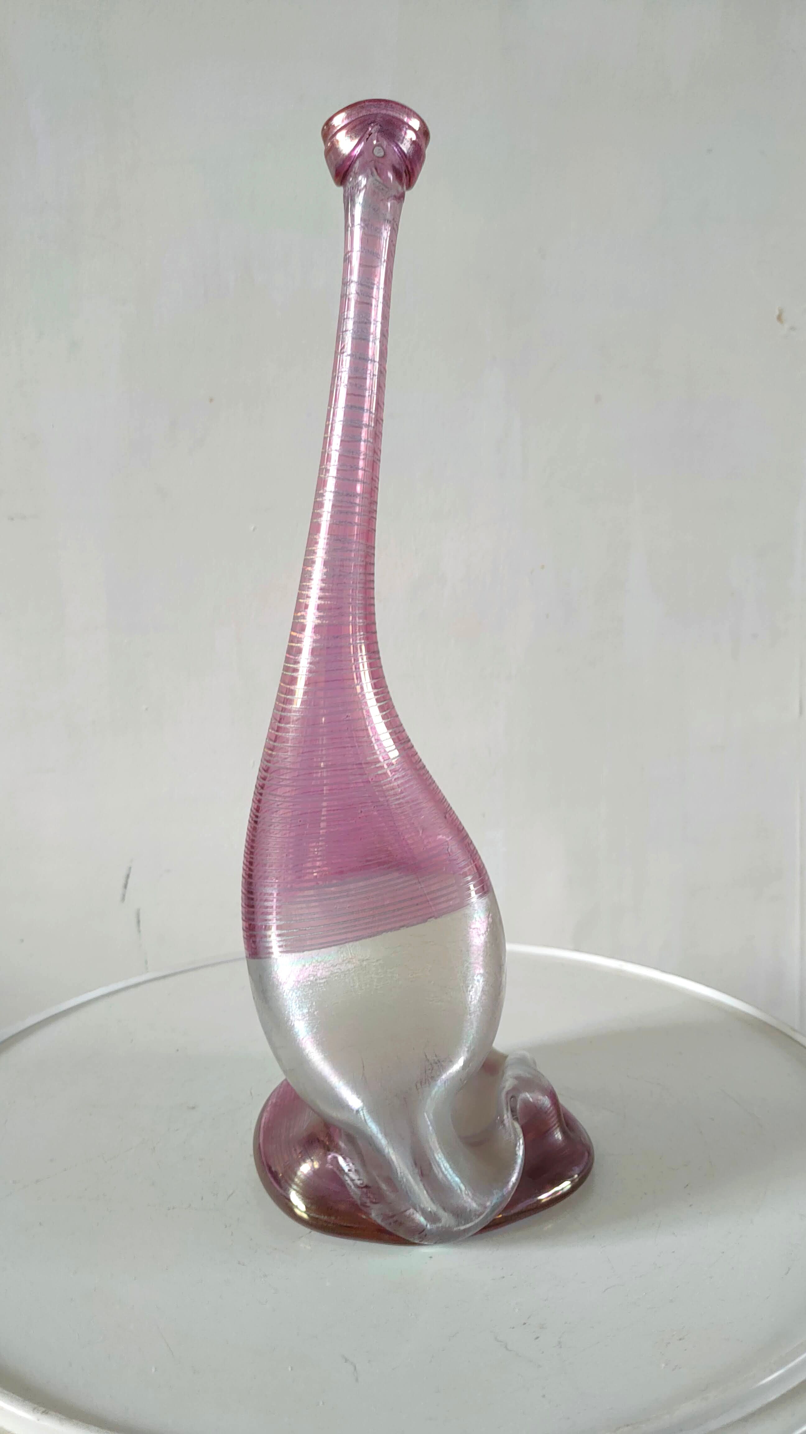 Heiner Dusterhaus Vase for Vera Walther Cobra German Art Glass Signed