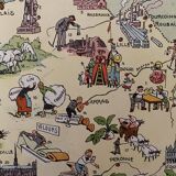 Old illustrated map of Flanders Artois Picardy - JP Pinchon