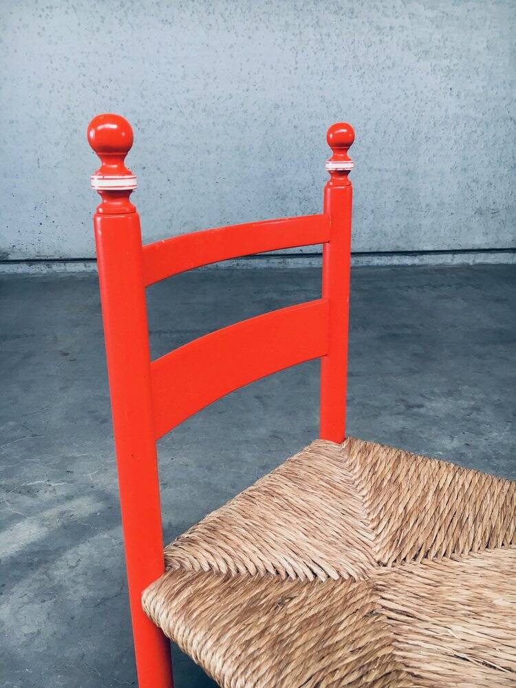 Austrian Folk Art Rush Side Chair, 1970s