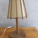 Vintage rattan lamp 50s 60s