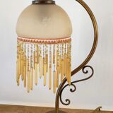 Lamp in glass paste and tassels