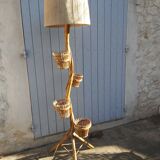 Vintage rattan lamppost