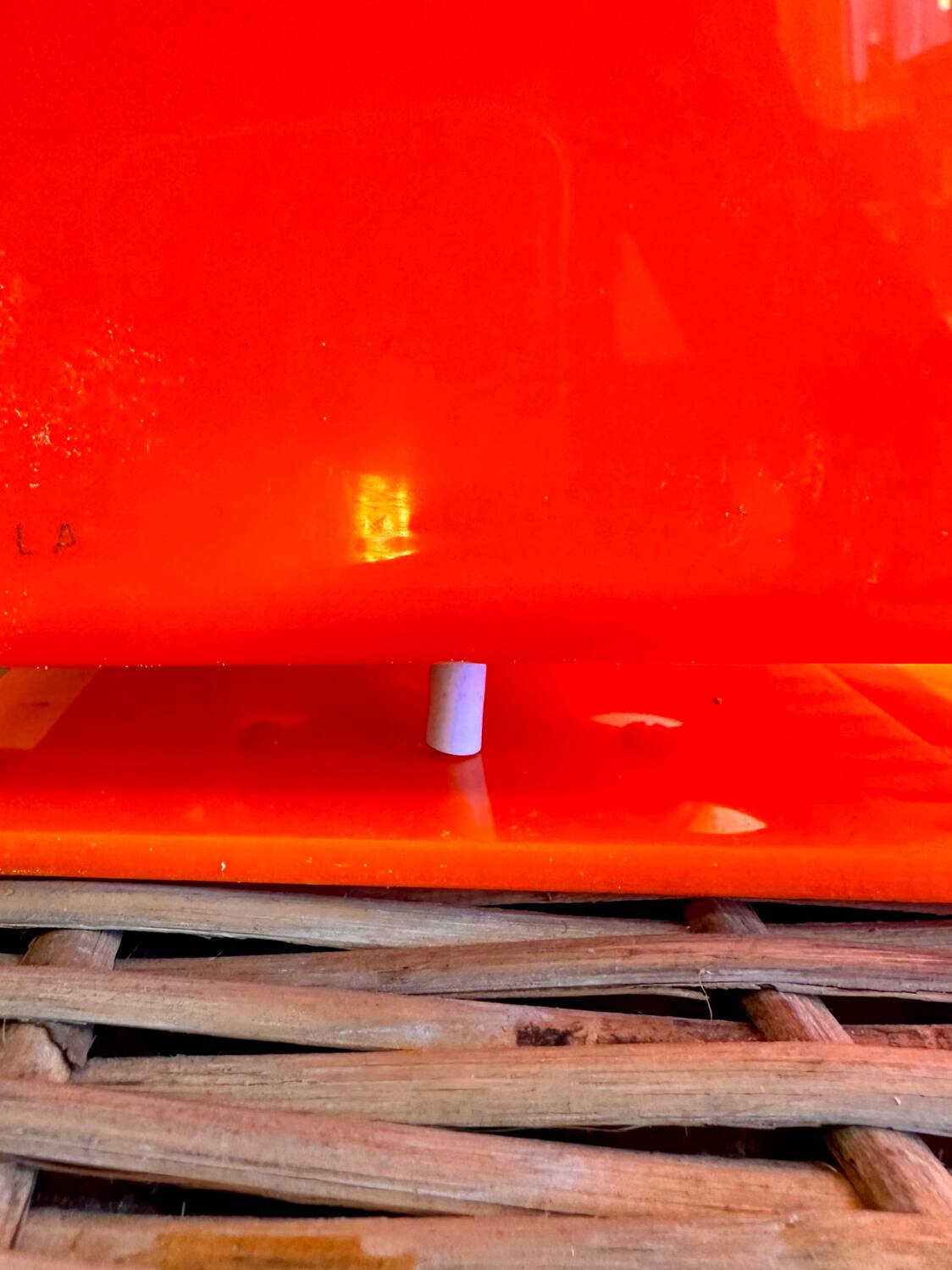 Orange cube lamp