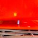Orange cube lamp