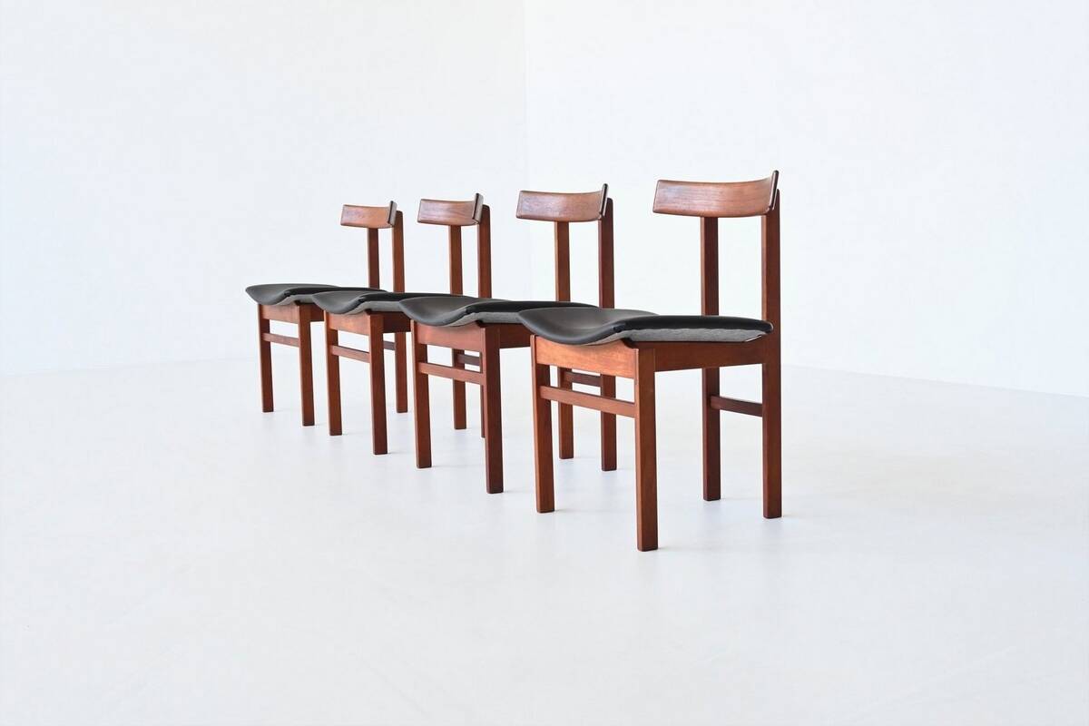 Inger Klingenberg dining chairs teak France & Son Denmark 1960