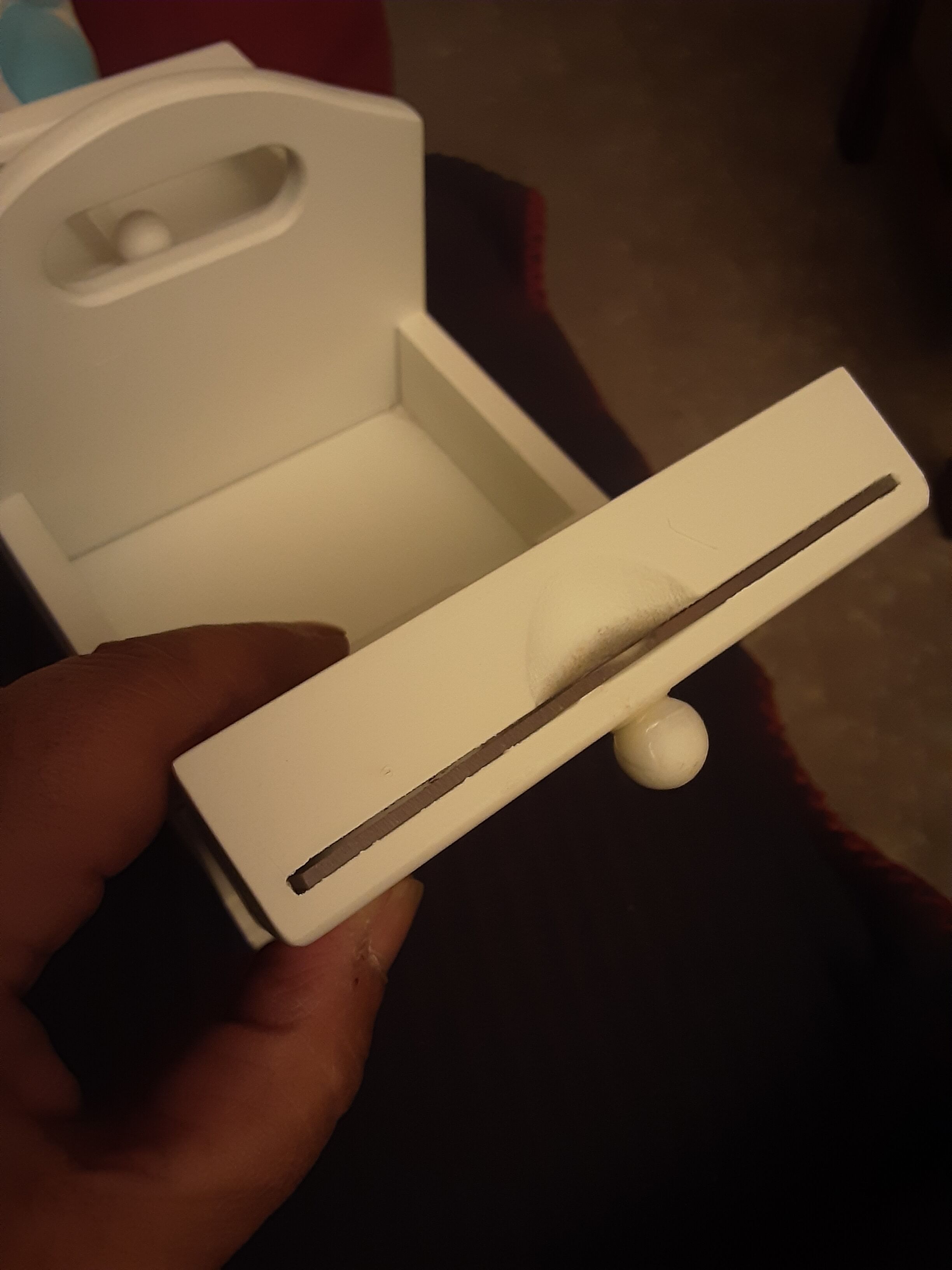White wooden jewelry box