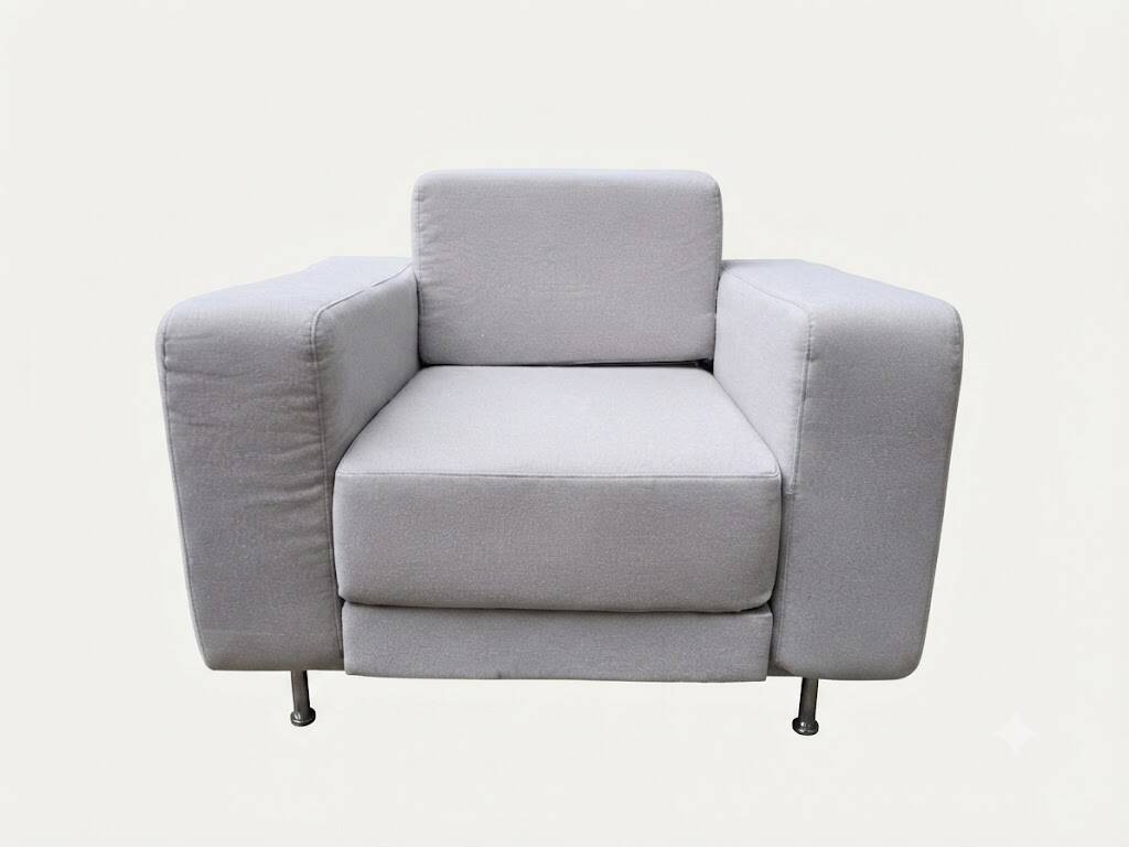 Softline silver grey armchair