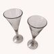 Duo de flûtes à champagne en verre de Biot