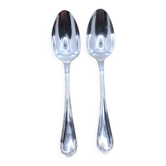 Pair of large silver-plated spoons from Christofle, Spatours model