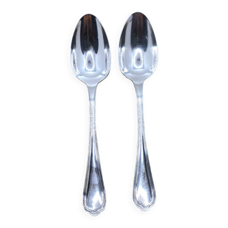 Pair of large silver-plated spoons from Christofle, Spatours model