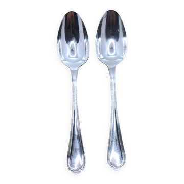 Pair of large silver-plated spoons from Christofle, Spatours model