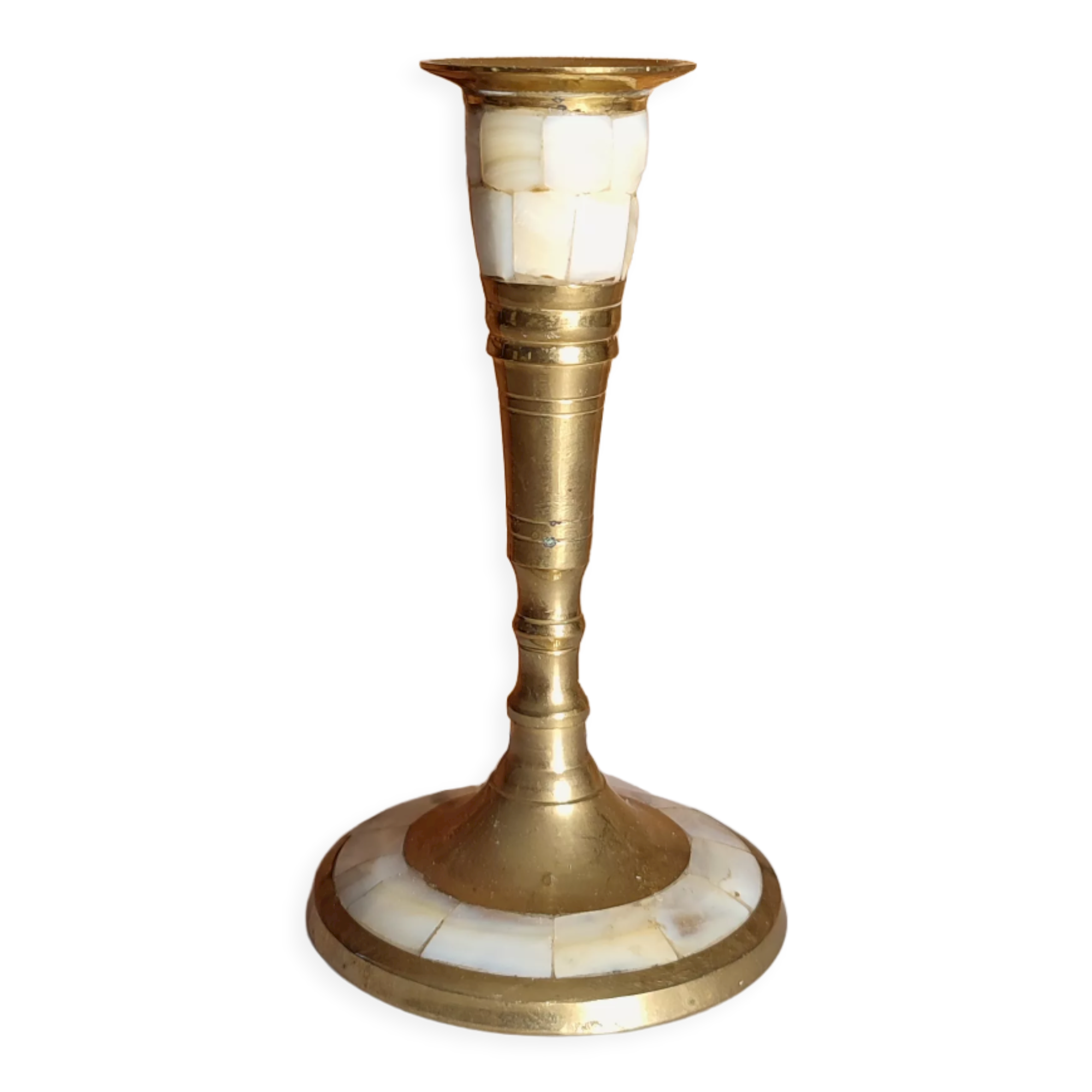 Candlestick with mother-of-pearl