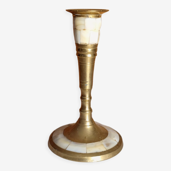 Candlestick with mother-of-pearl