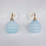 Swan neck and cloud glass wall lights