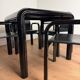 Knoll Orsay set – table & 4 chairs – black lacquered steel & faux leather