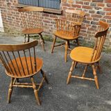 Set of 4 Windsor type chairs designed by Ethan Allen