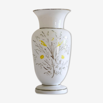 Vase opaline peint à la main français antique