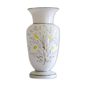 vase opaline peint à