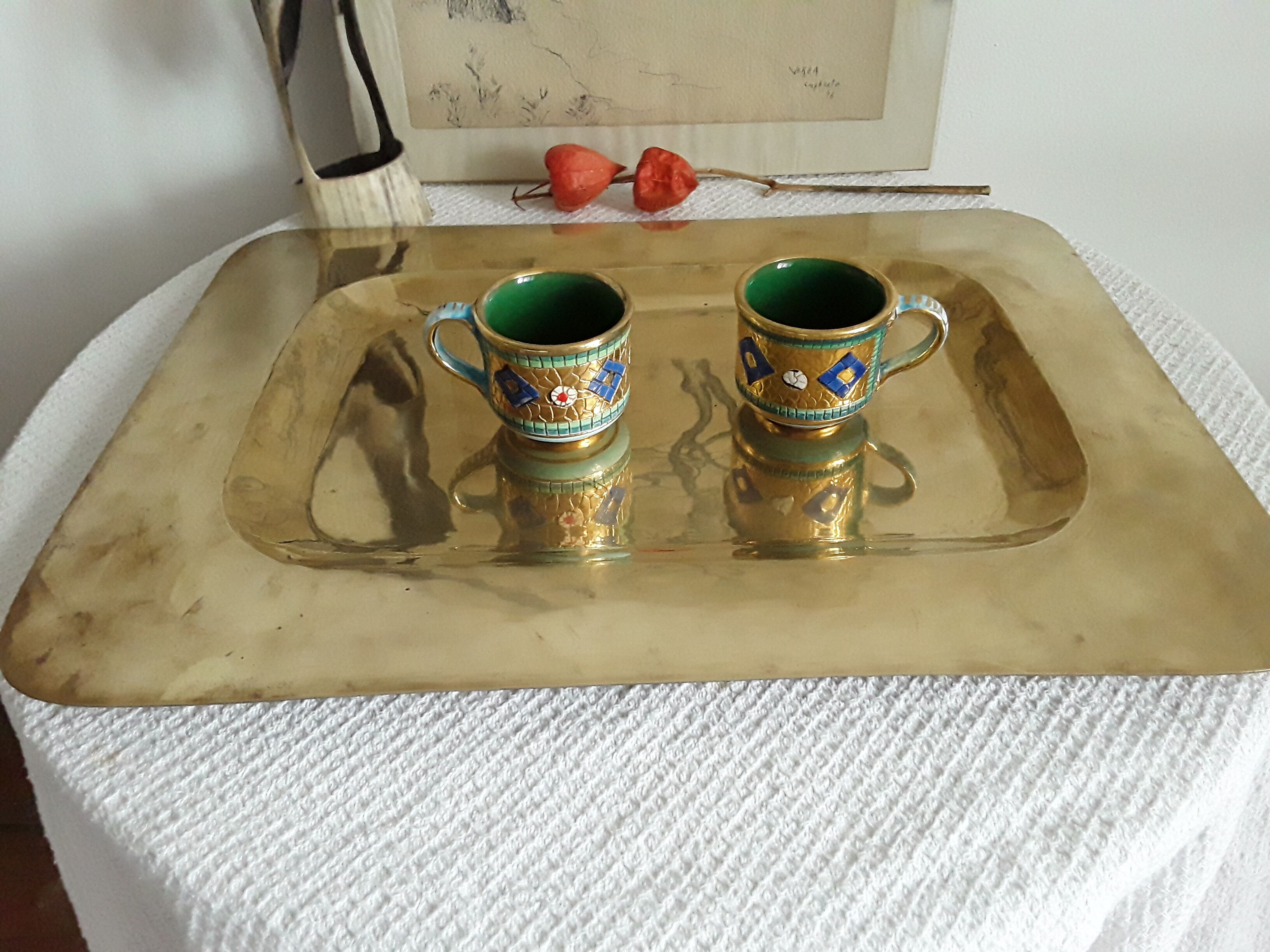 Vintage brass top
