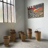 Lot d’anciens paniers d’épicerie