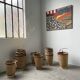 Lot of old grocery baskets