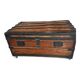 Old trunk with red velvet interior