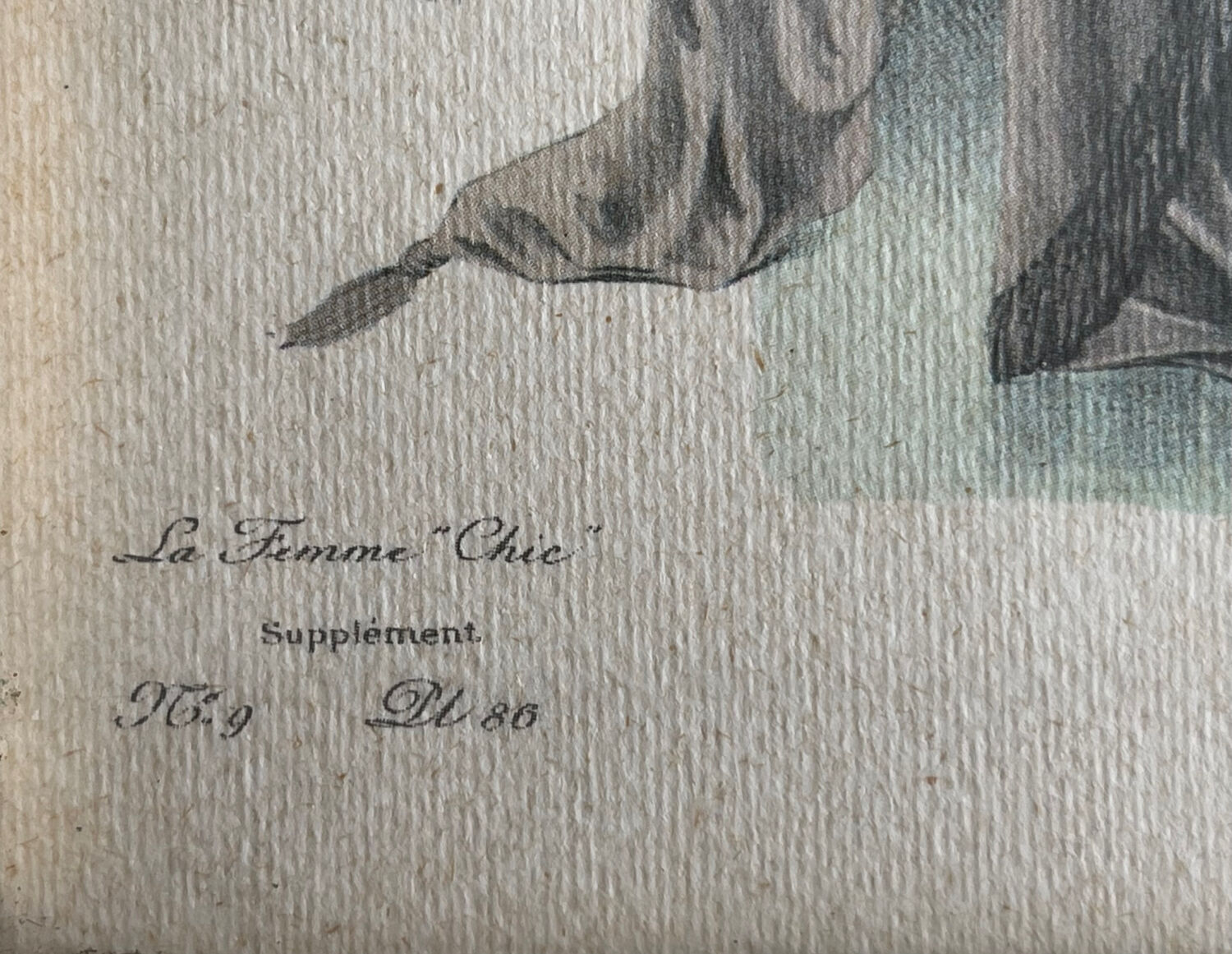 Framed fashion engraving