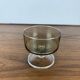 Set of 9 smoked glass champagne glasses, 1970
