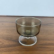 Set of 9 smoked glass champagne glasses, 1970