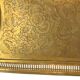 Vintage Oriental Brass Tray with Floral Decoration, 50 cm