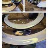 Magnifique Paire De Bougeoirs En Verceram 1950