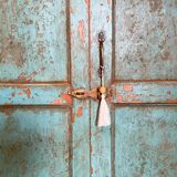 Vintage Metal & Wood Wardrobe